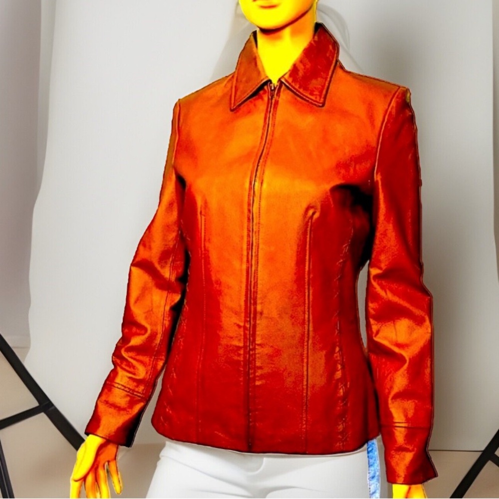 Lucky Brown Leather Jacket Los Angeles - Picture 2 of 7